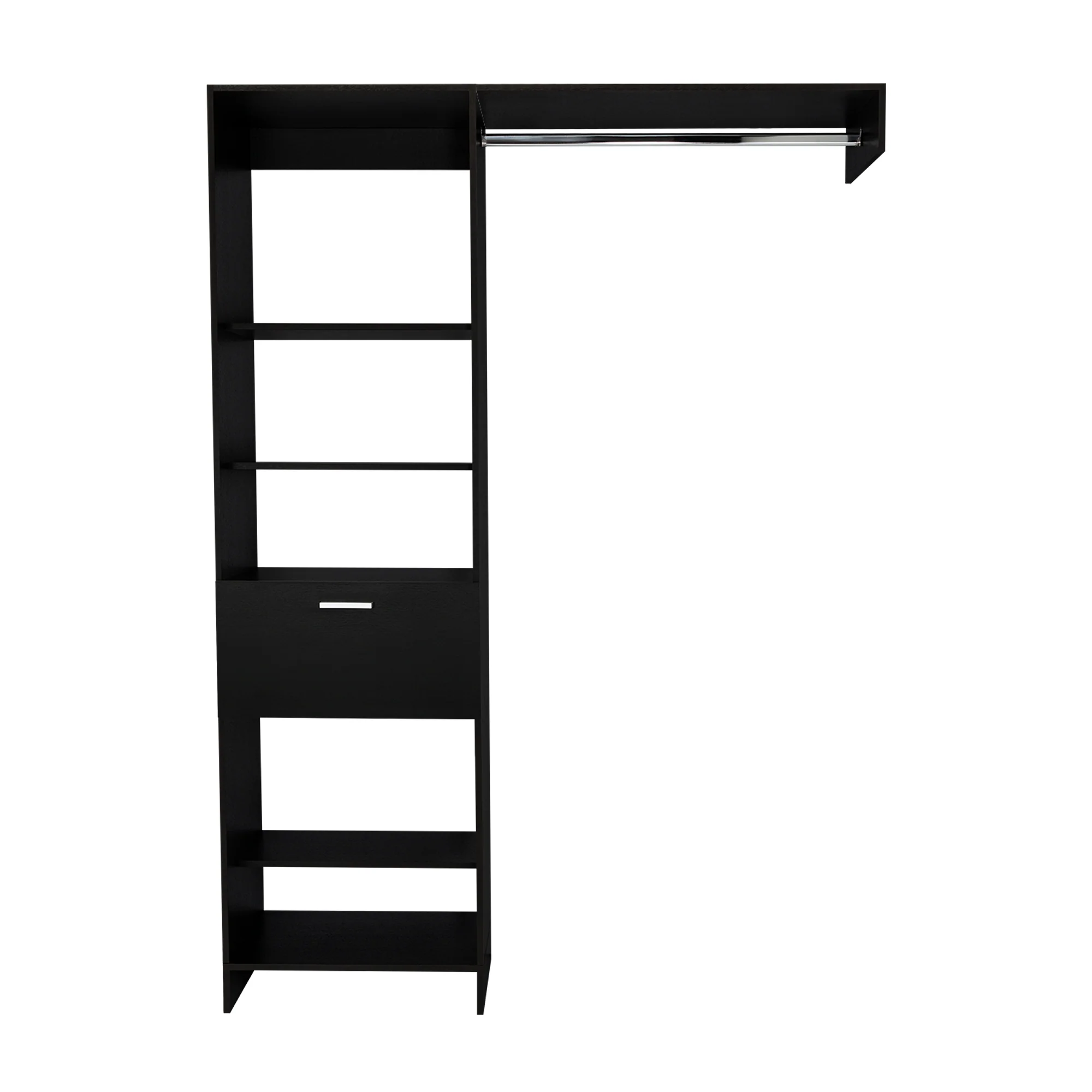 Closet Manchester Wengue 150x210cm con 1 Cajones con 4 Entrepaños