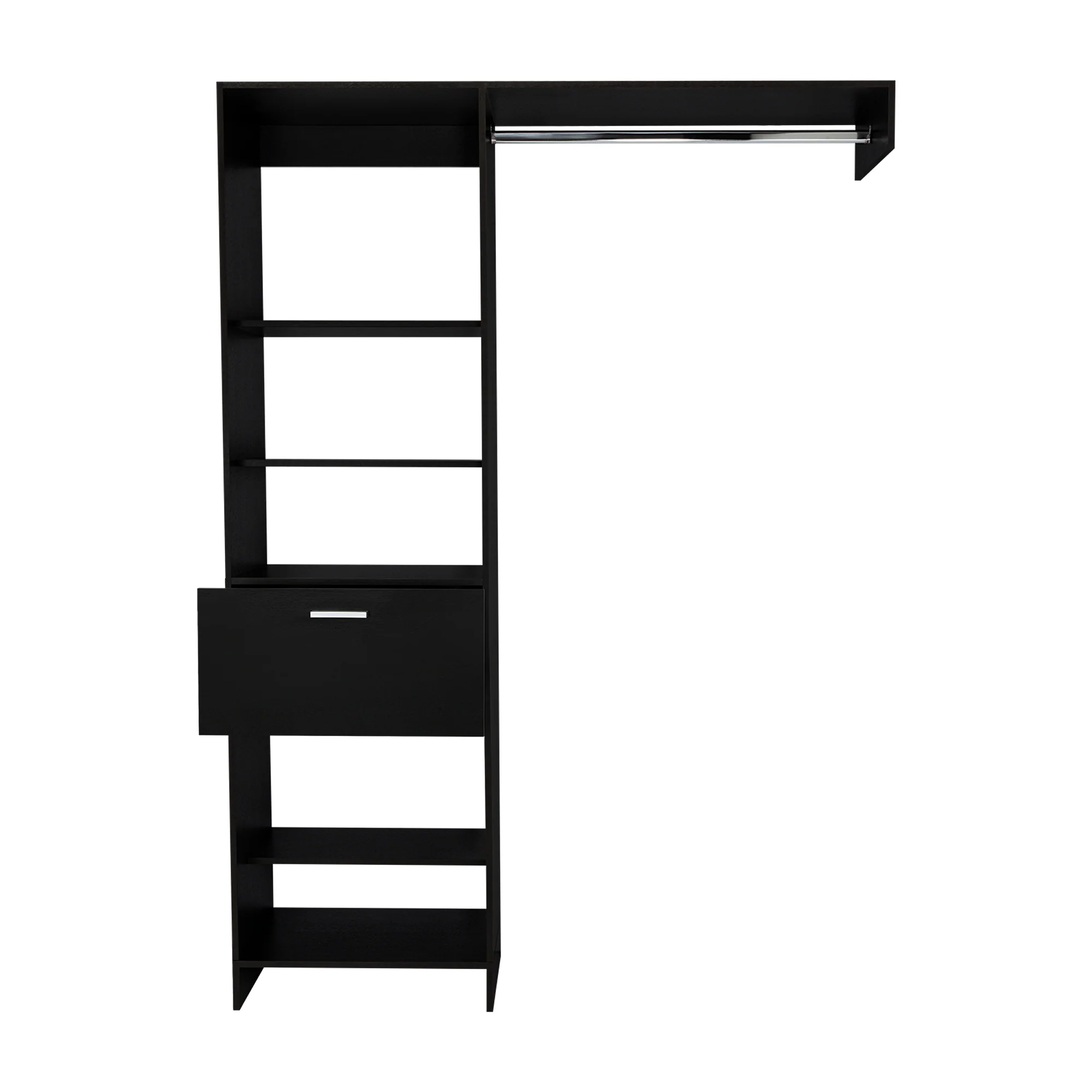 Closet Manchester Wengue 150x210cm con 1 Cajones con 4 Entrepaños - Imagen 2