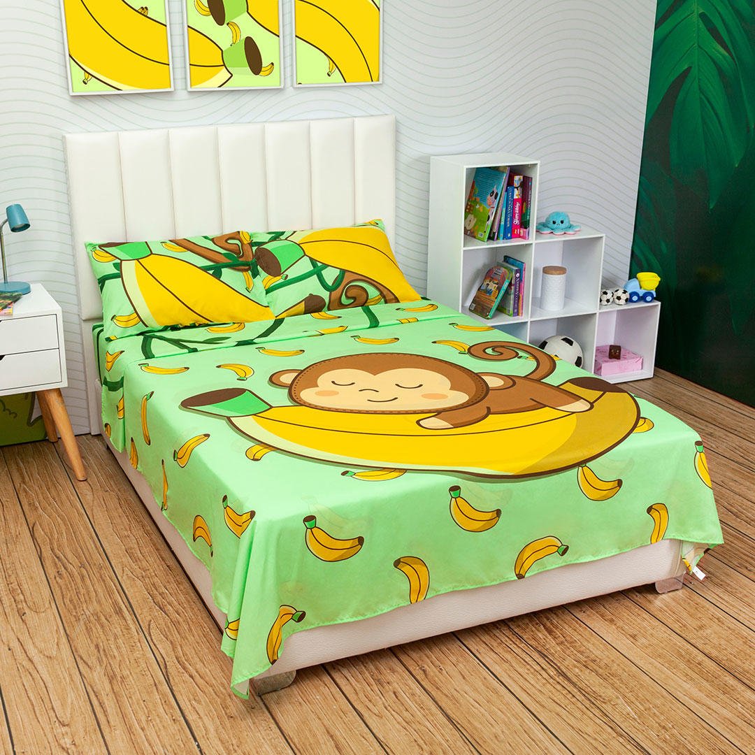 Juego de Sabanas Microfibra Semidoble 120 cm Verde de Mico - Imagen 3