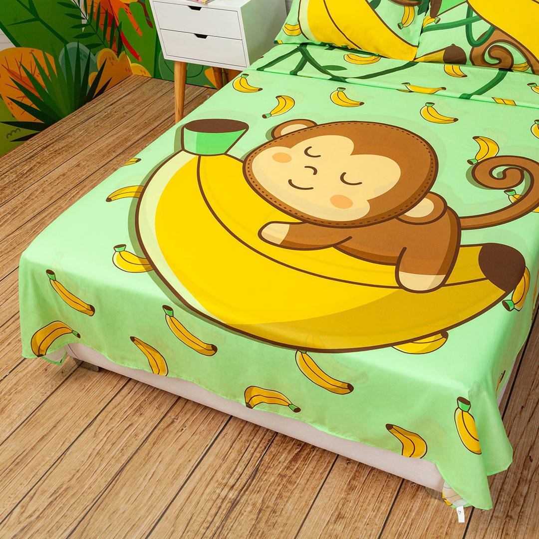 Juego de Sabanas Microfibra Semidoble 120 cm Verde de Mico - Imagen 2