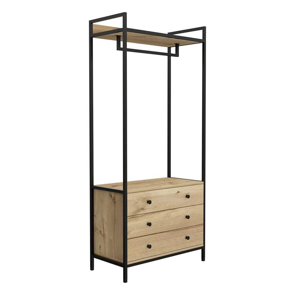 Closet Dreams Duna 80x180cm con 3 Cajones sin Entrepaños - Imagen 2