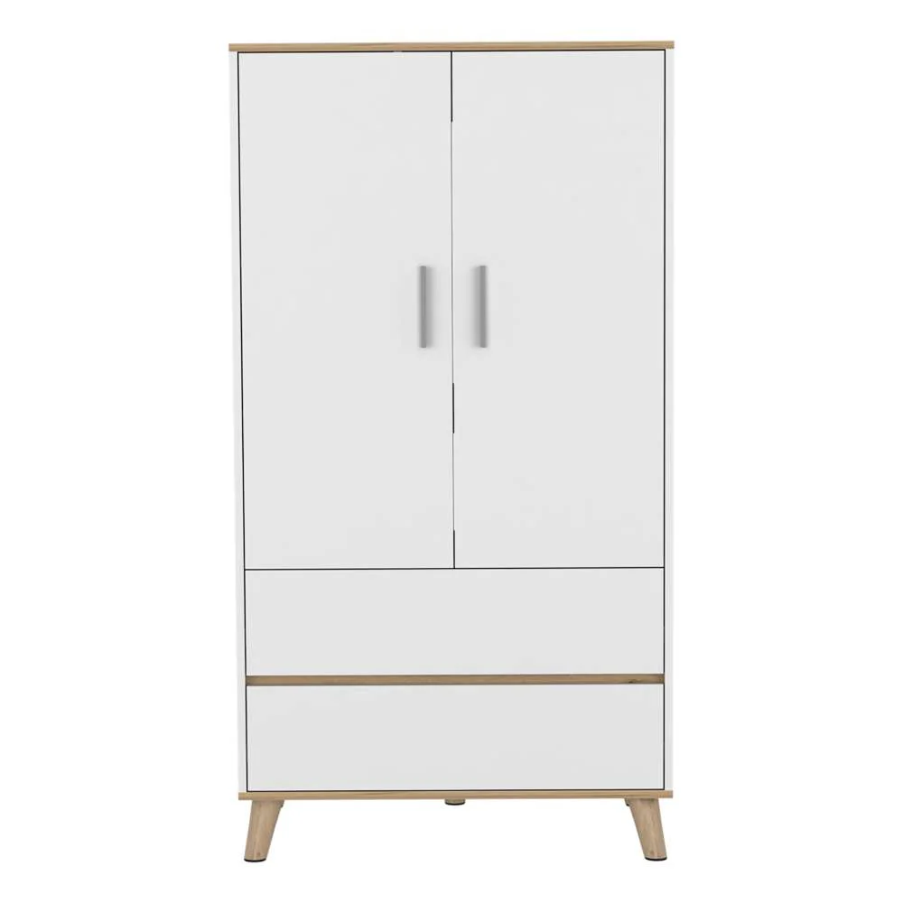 Closet Megan Blanco 80 cm con Dos Puertas y Dos Cajones - Imagen 3