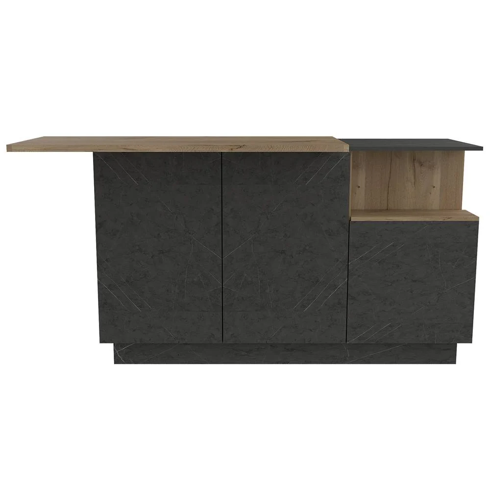 Barra de Cocina Carmen Duna y Onix 175 cm con Tres Puertas - Imagen 3