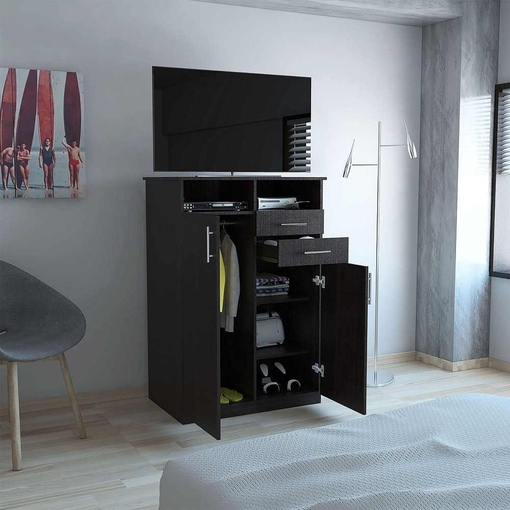 Closet Eco Wengue 83 cm con Dos Puertas y Dos Cajones - Imagen 4