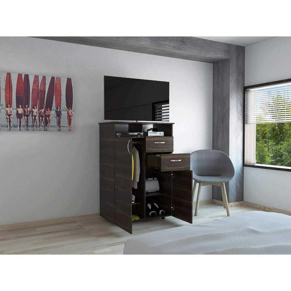 Closet Ponova Habano 83 cm con Dos Puertas y Dos Cajones - Imagen 3