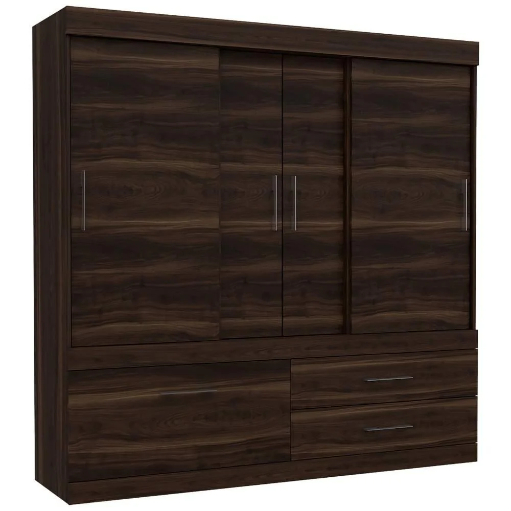 Closet Portofino Habano 180 cm con Cinco Puertas y Dos Cajones