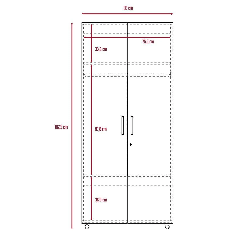 Closet Dalí Pekan 80 cm con Dos Puertas - Imagen 5