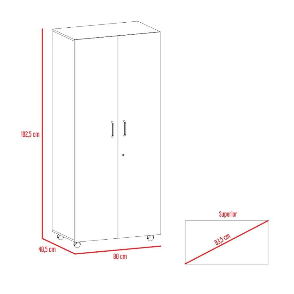 Closet Iko Wengue 80 cm con Dos Puertas - Imagen 5