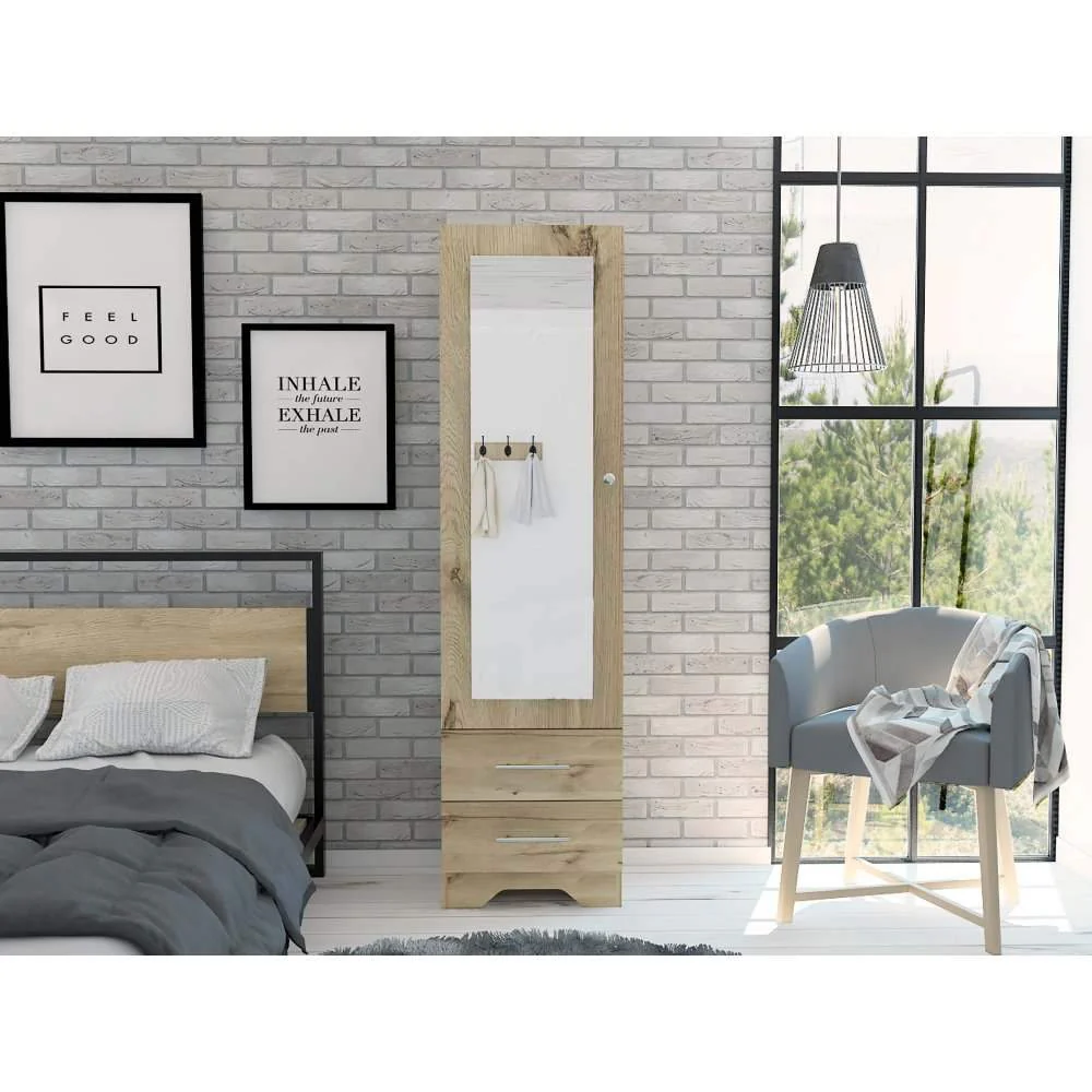 Closet Chic Duna 48 cm con Espejo, Una Puerta y Dos Cajones - Imagen 3