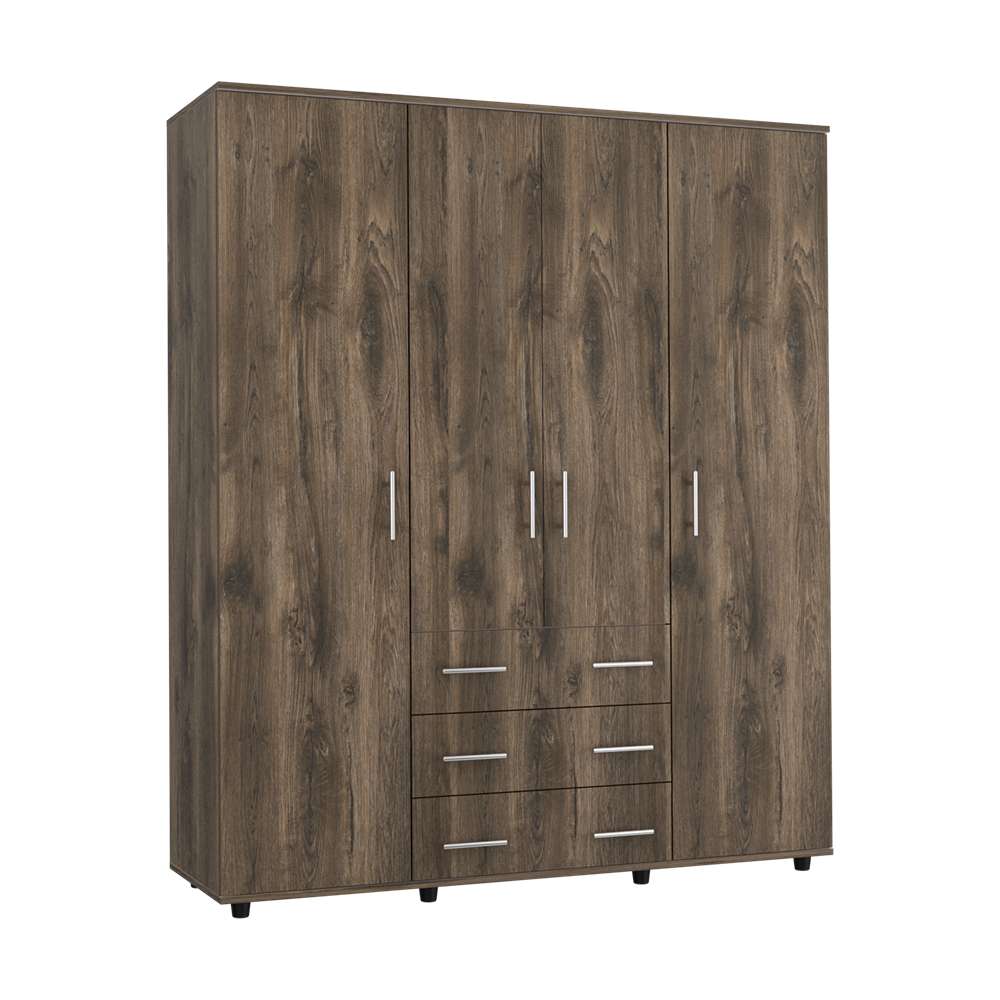 Closet Fontan Bellota 150 cm con Cuatro Puertas y Tres Cajones
