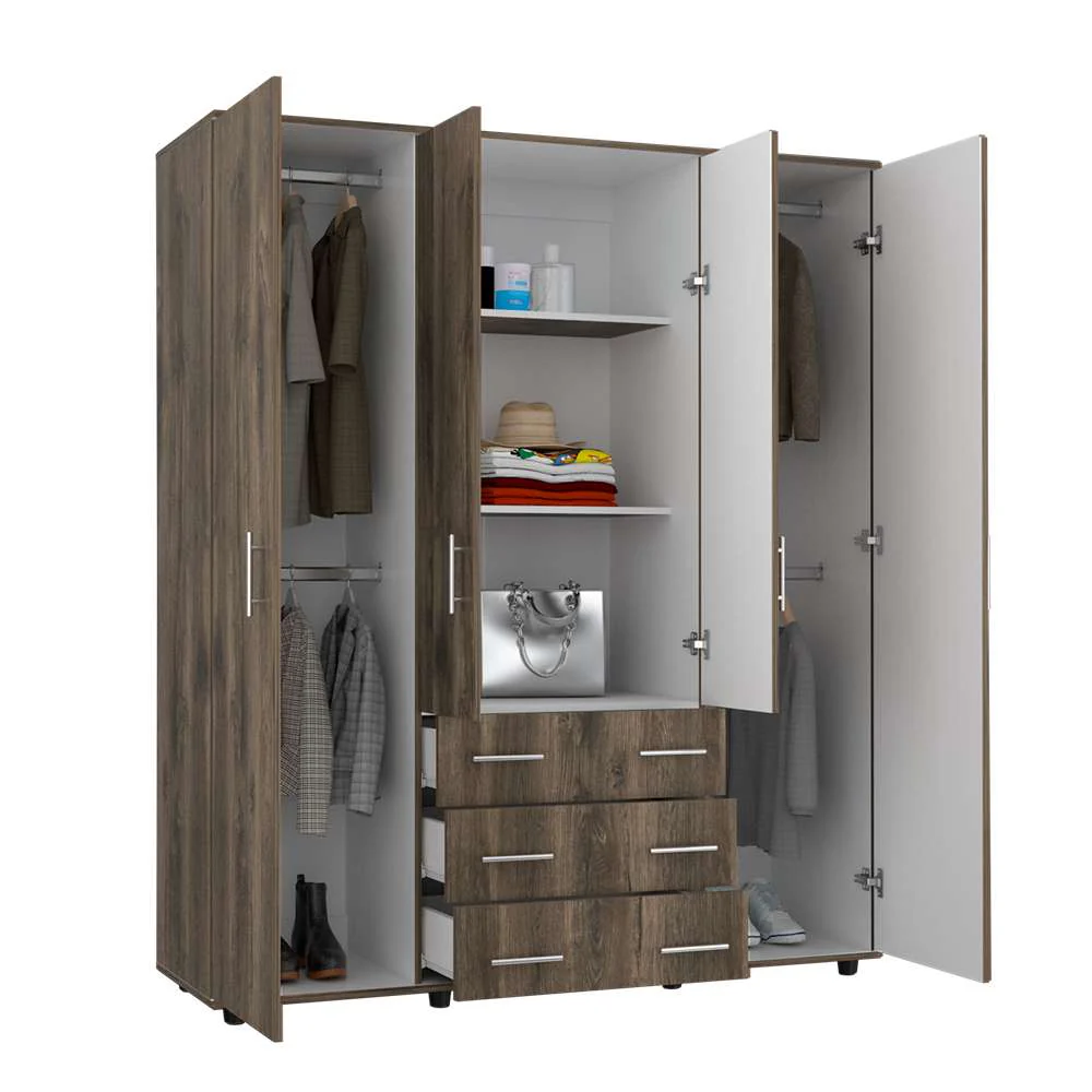 Closet Fontan Bellota 150 cm con Cuatro Puertas y Tres Cajones - Imagen 2