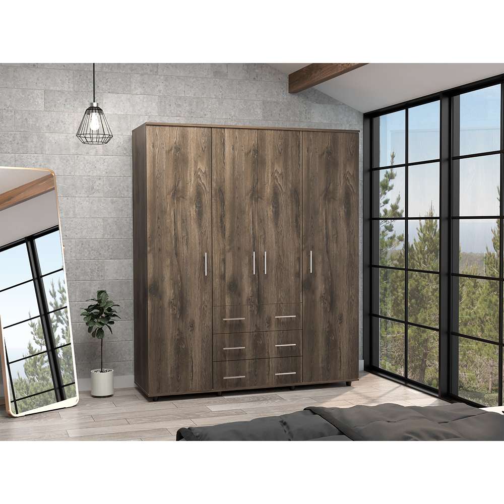 Closet Fontan Bellota 150 cm con Cuatro Puertas y Tres Cajones - Imagen 5