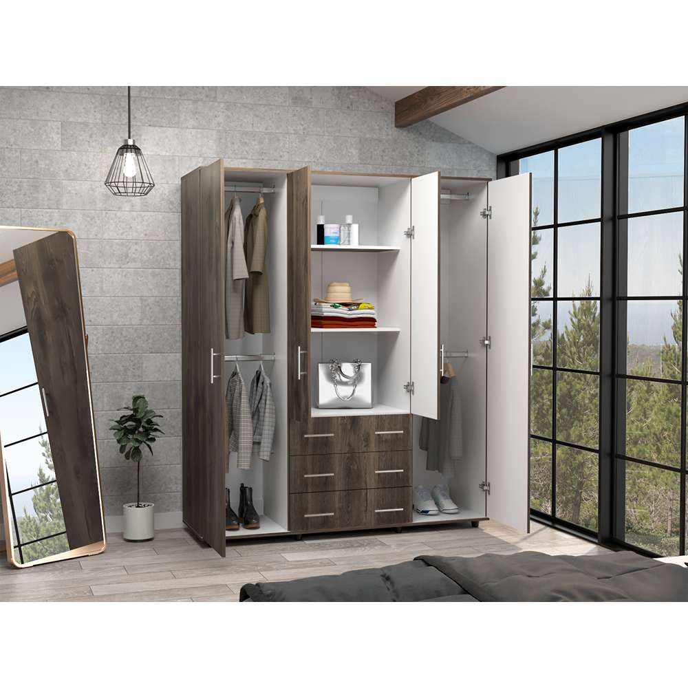 Closet Fontan Bellota 150 cm con Cuatro Puertas y Tres Cajones - Imagen 6