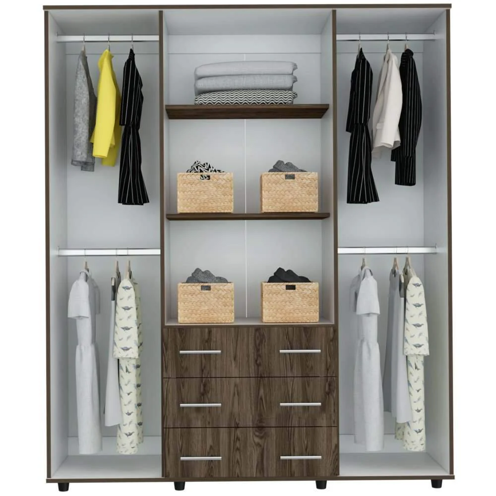 Closet Milan y Blanco 150x179cm con 6 Cajones con 2 Entrepaños - Imagen 2