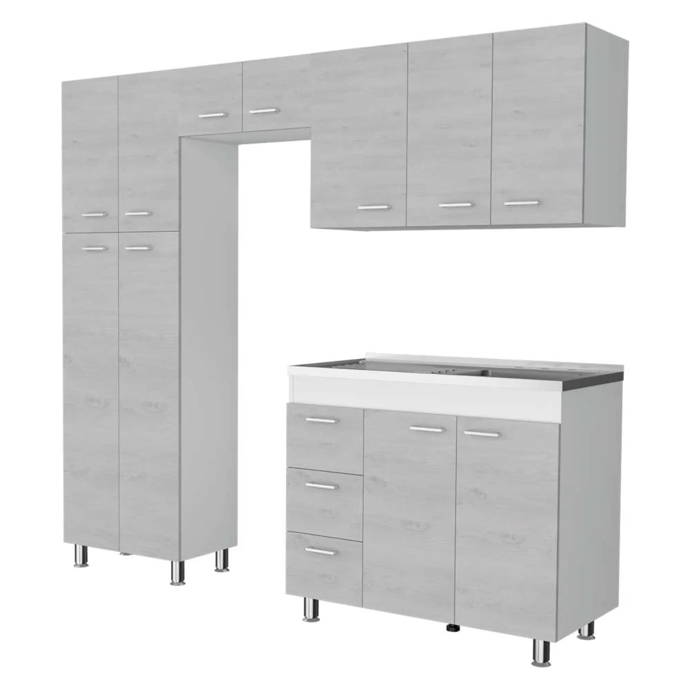 Cocina Ferreti Artiko 220 cm Derecha con Mesón
