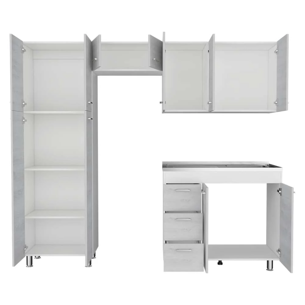 Cocina Ferreti Artiko 220 cm Derecha con Mesón - Imagen 4