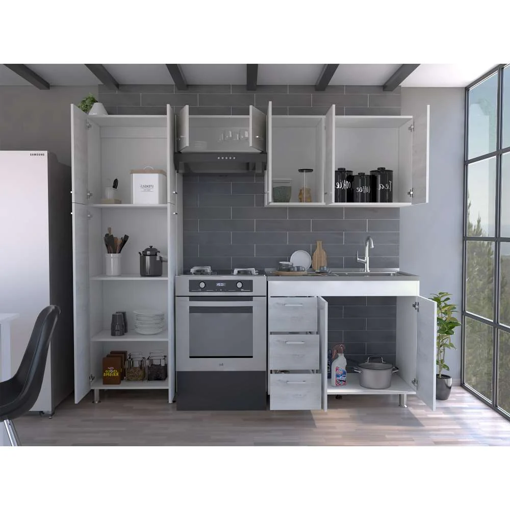 Cocina Ferreti Artiko 220 cm Derecha con Mesón - Imagen 6