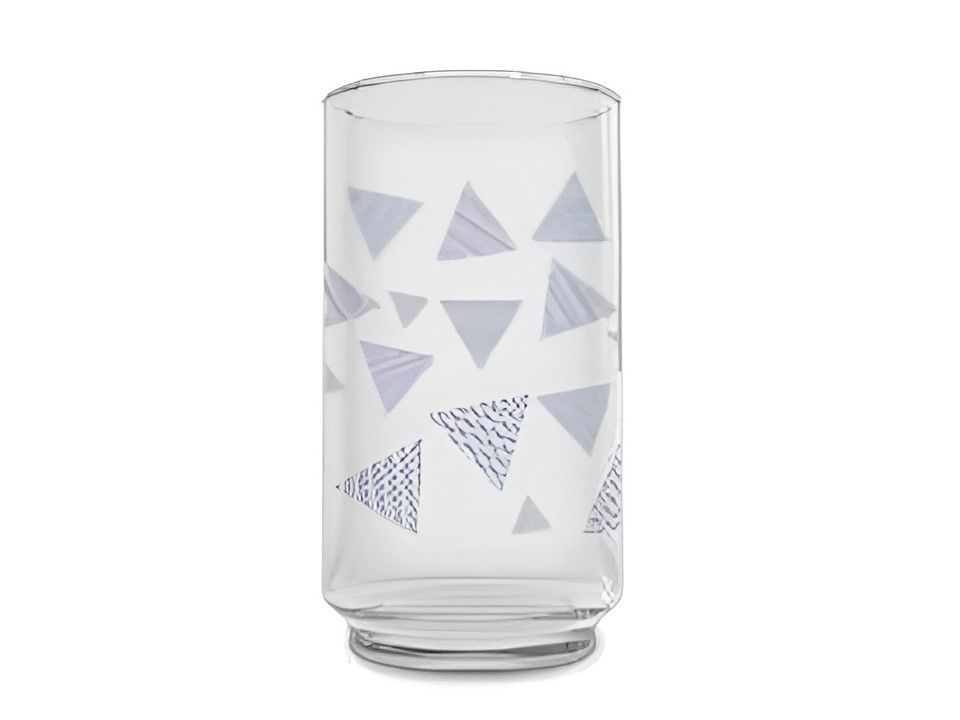 Vaso de Vidrio para Bebidas Torino 16 oz con Diseño Triángulos