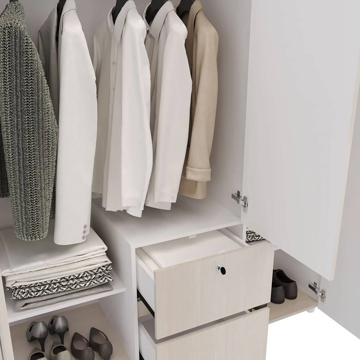 Closet Safa Niebla 140x180cm con 4 Cajones con 3 Entrepaños - Imagen 5