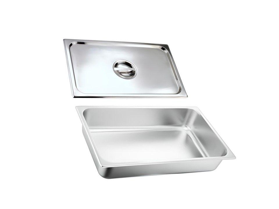 Bandeja de Acero Inoxidable Con Tapa 13.5 Litros