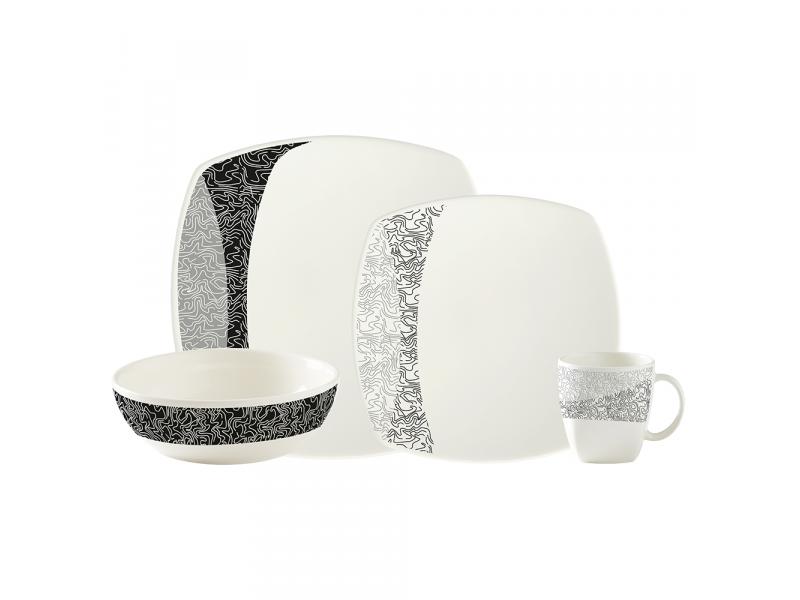 Plato postre cuadrado 21cm Corona ENZO Linea Hotelera