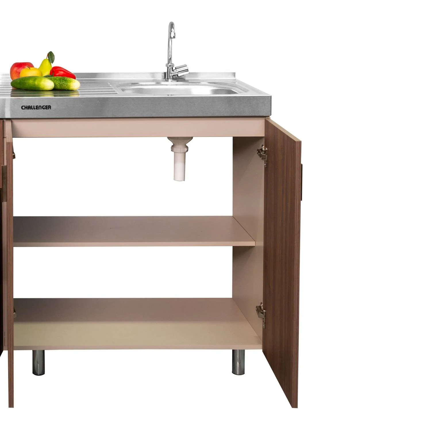 Mueble Inferior con Tres Puertas y Tres Cajones Felix Dark 180 cm sin Mesón - Imagen 2